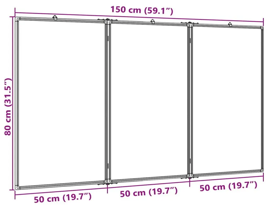 Tabla magnetica pliabila VidaXL 4005360 (White)