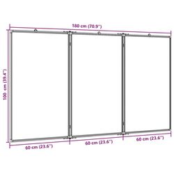 Tabla magnetica pliabila VidaXL 4005363 (White) Thumb