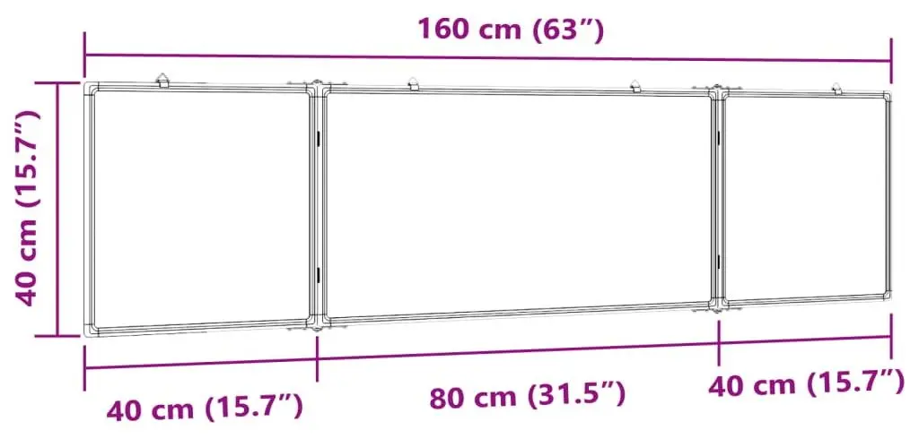 Складная магнитная доска VidaXL 4005364 (White)