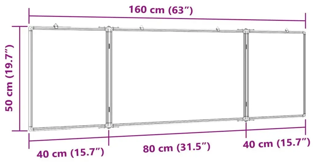 Складная магнитная доска VidaXL 4005366 (White) - 6