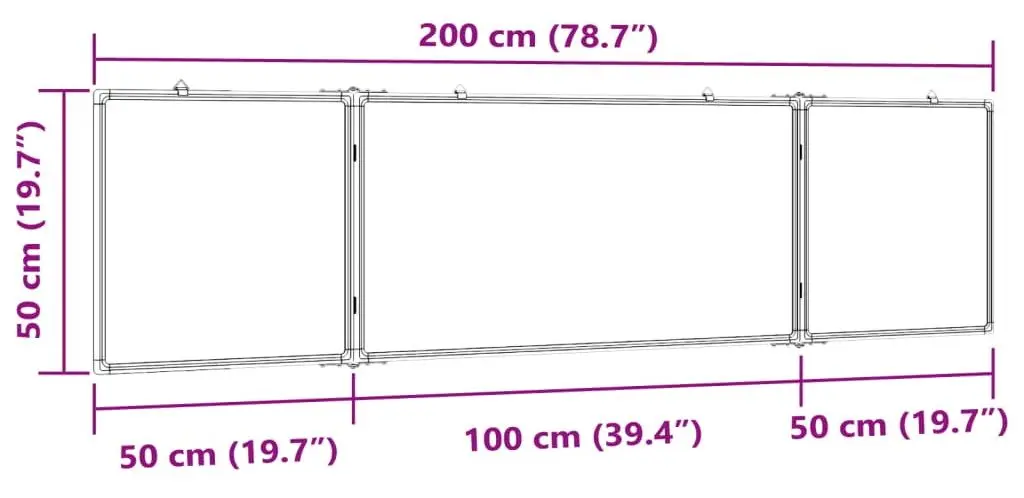 Складная магнитная доска VidaXL 4005367 (White)