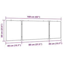 Tabla magnetica pliabila VidaXL 4005368 (White) Thumb