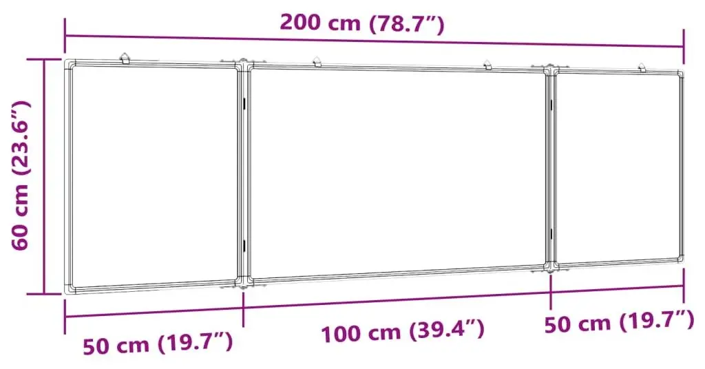 Складная магнитная доска VidaXL 4005369 (White) - 6