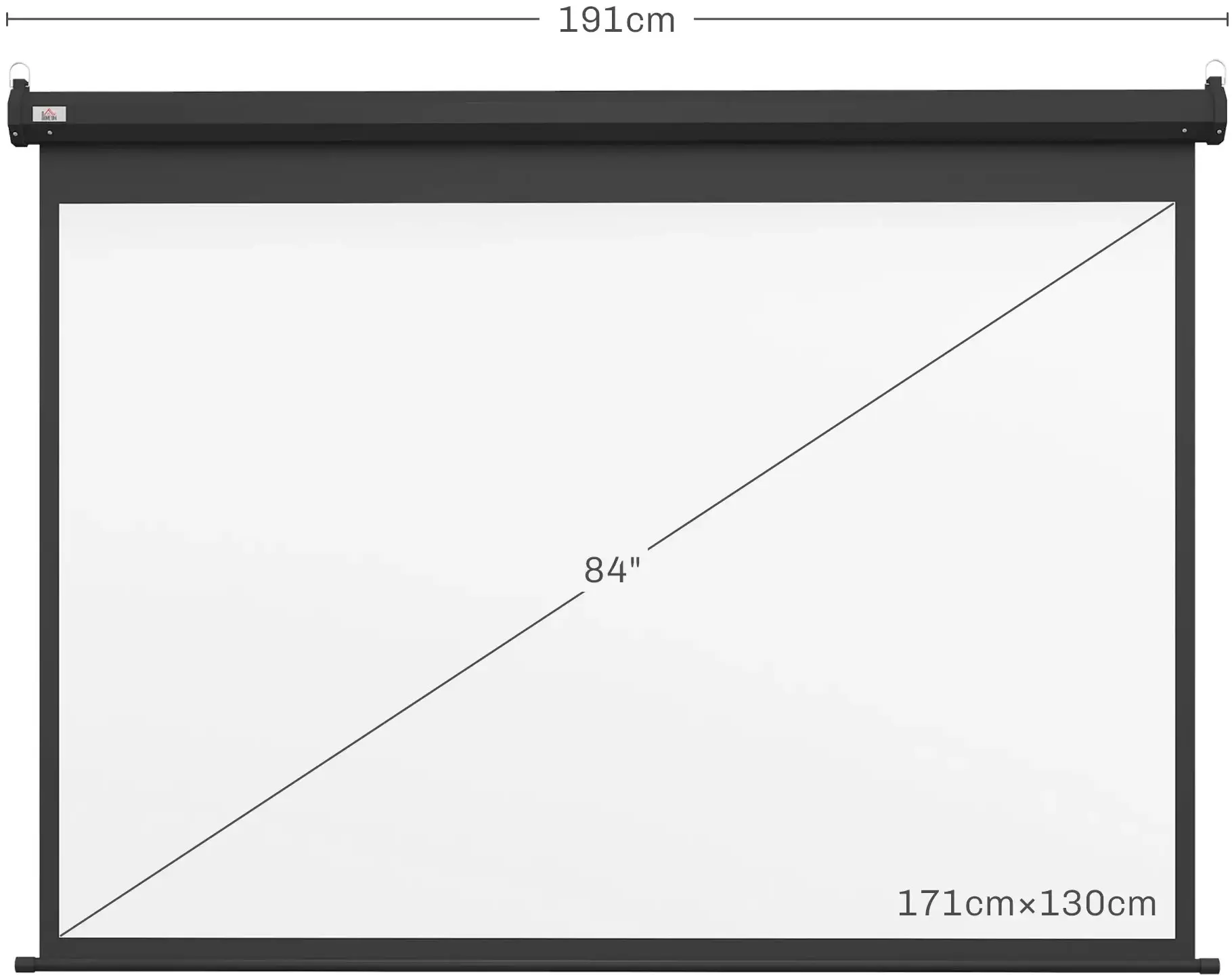 Ecran de proiectie Homcom 001-004V90BK (Black) - 3