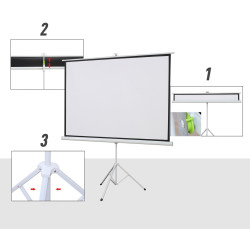 Ecran de proiectie Homcom 001-007 (White) Thumb