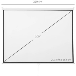 Ecran de proiectie Homcom 001-010 (White/Black) Thumb