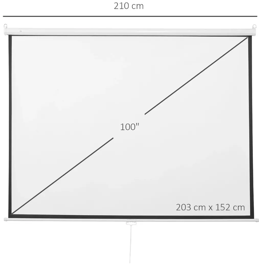 Ecran de proiectie Homcom 001-010 (White/Black) - 6