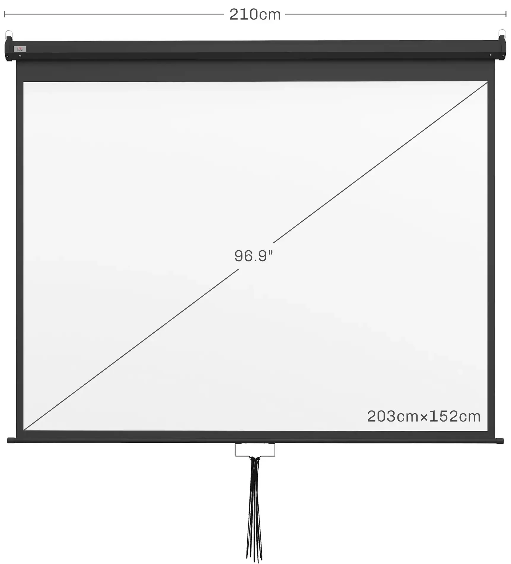 Ecran de proiectie Homcom 001-010V00BK (Black/White) - 3