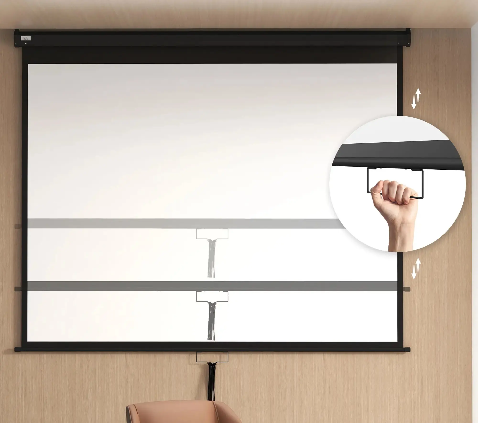 Ecran de proiectie Homcom 001-010V00BK (Black/White) - 4