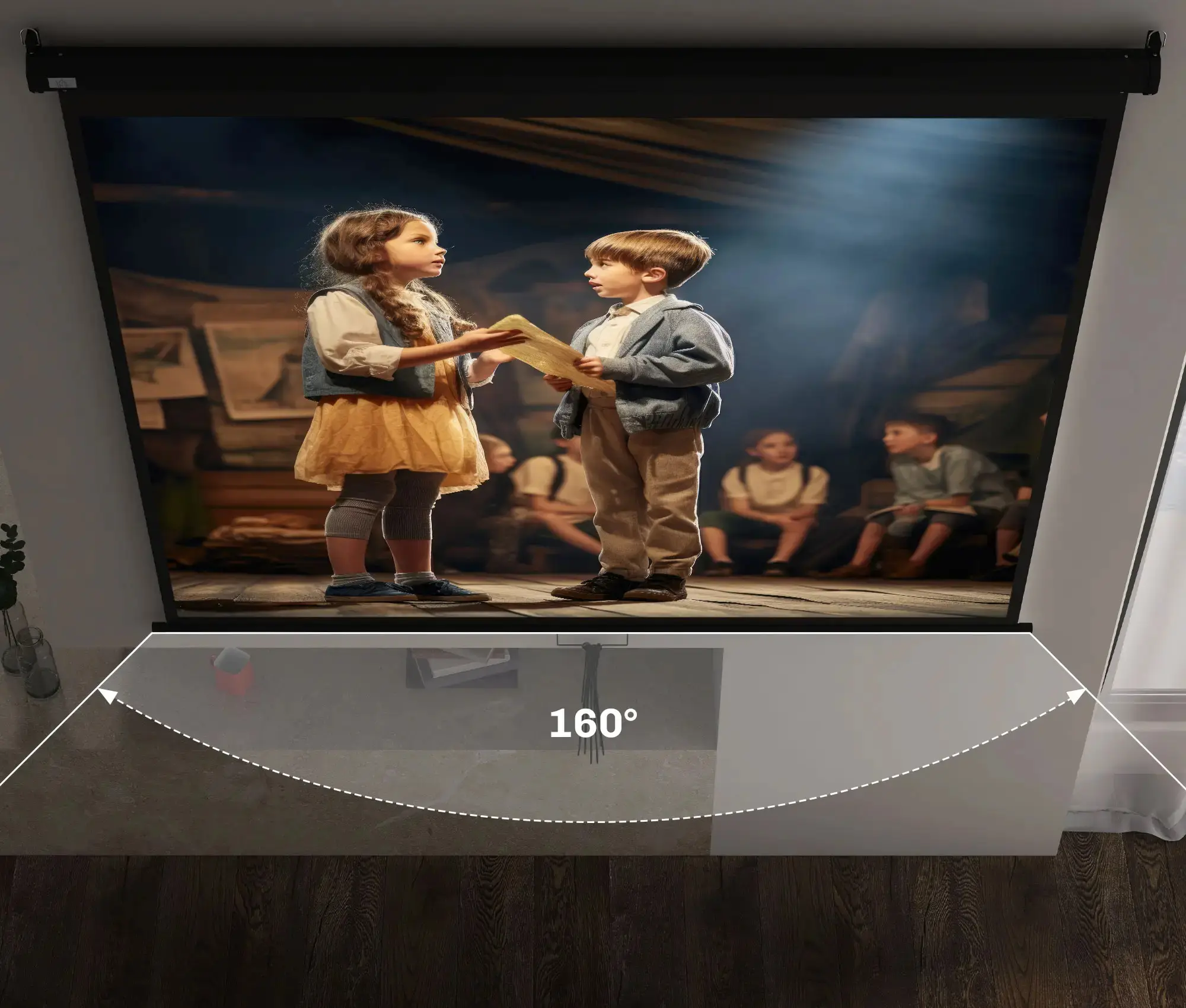 Ecran de proiectie Homcom 001-010V00BK (Black/White) - 5