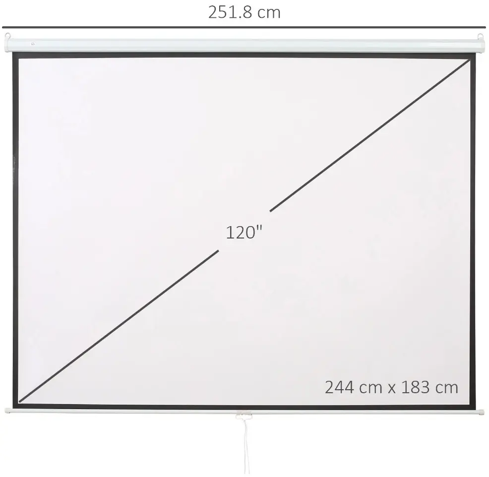 Проекционный экран Homcom 001-010V01 (White/Black) - 6