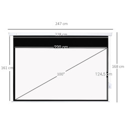 Ecran de proiectie Homcom 001-015V91WT (White) Thumb