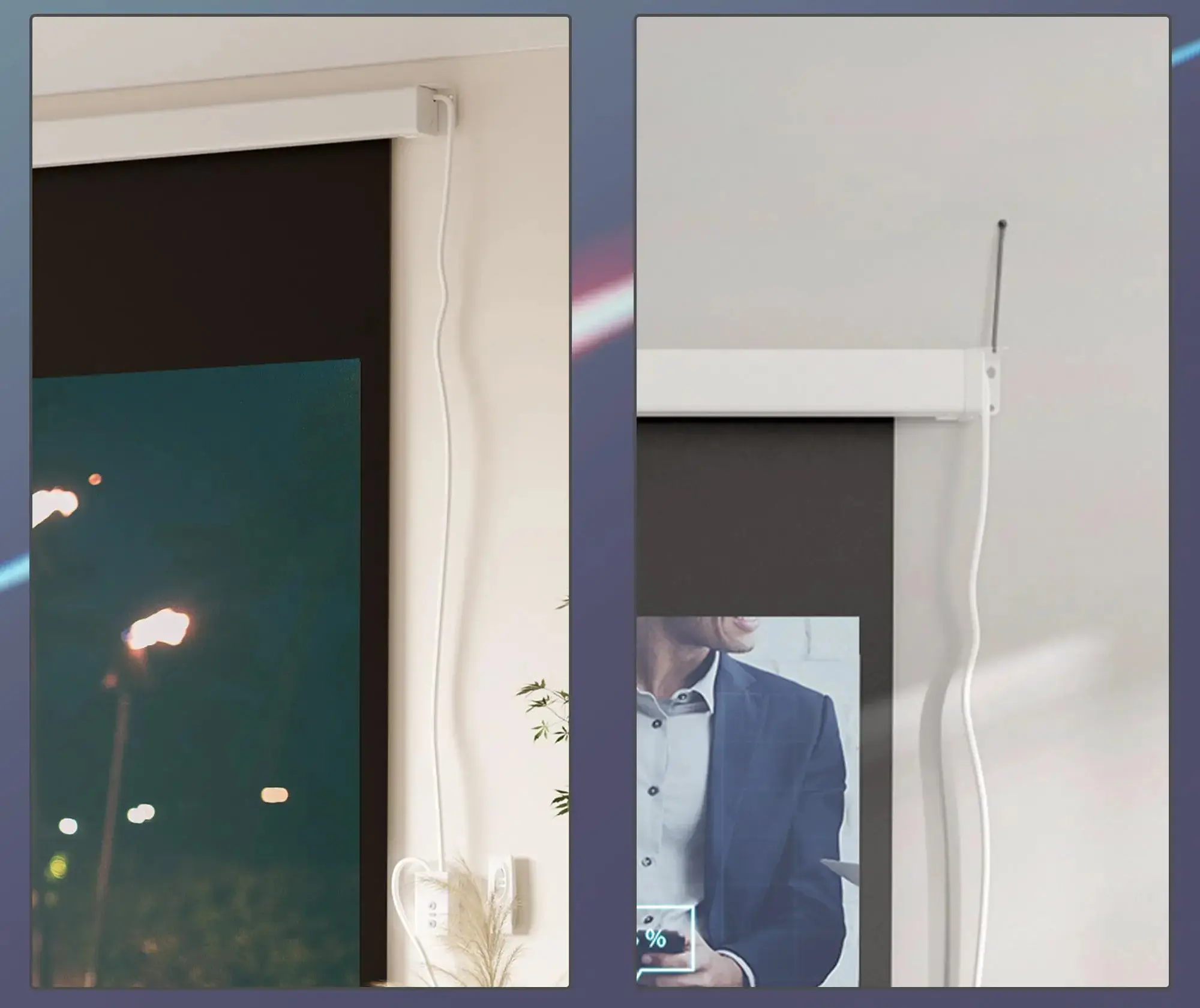 Ecran de proiectie Homcom 001-015V91WT (White) - 3