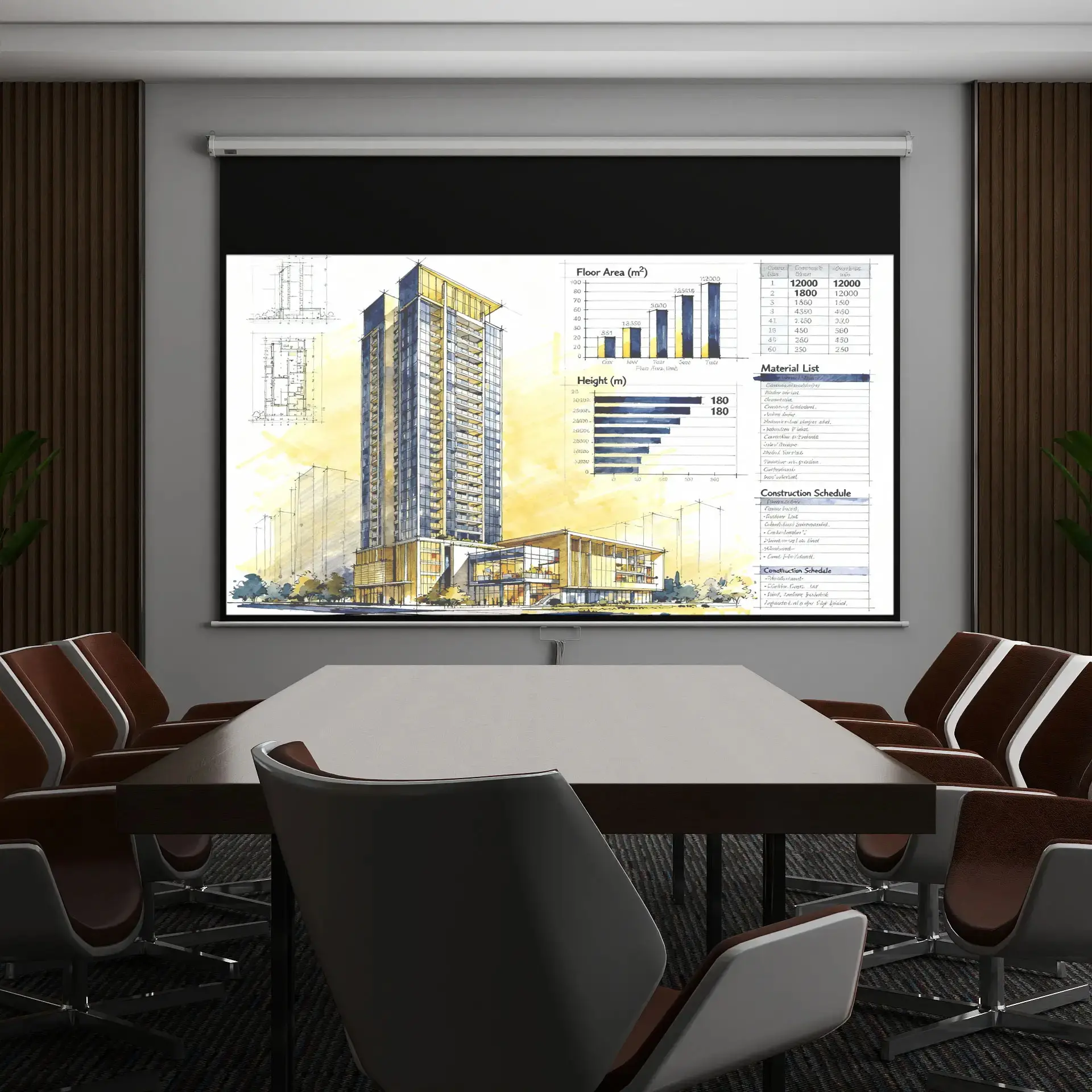 Проекционный экран Homcom 001-017V00WT (White) - 5