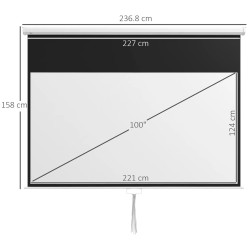 Ecran de proiectie Homcom 001-017V01WT (White) Thumb