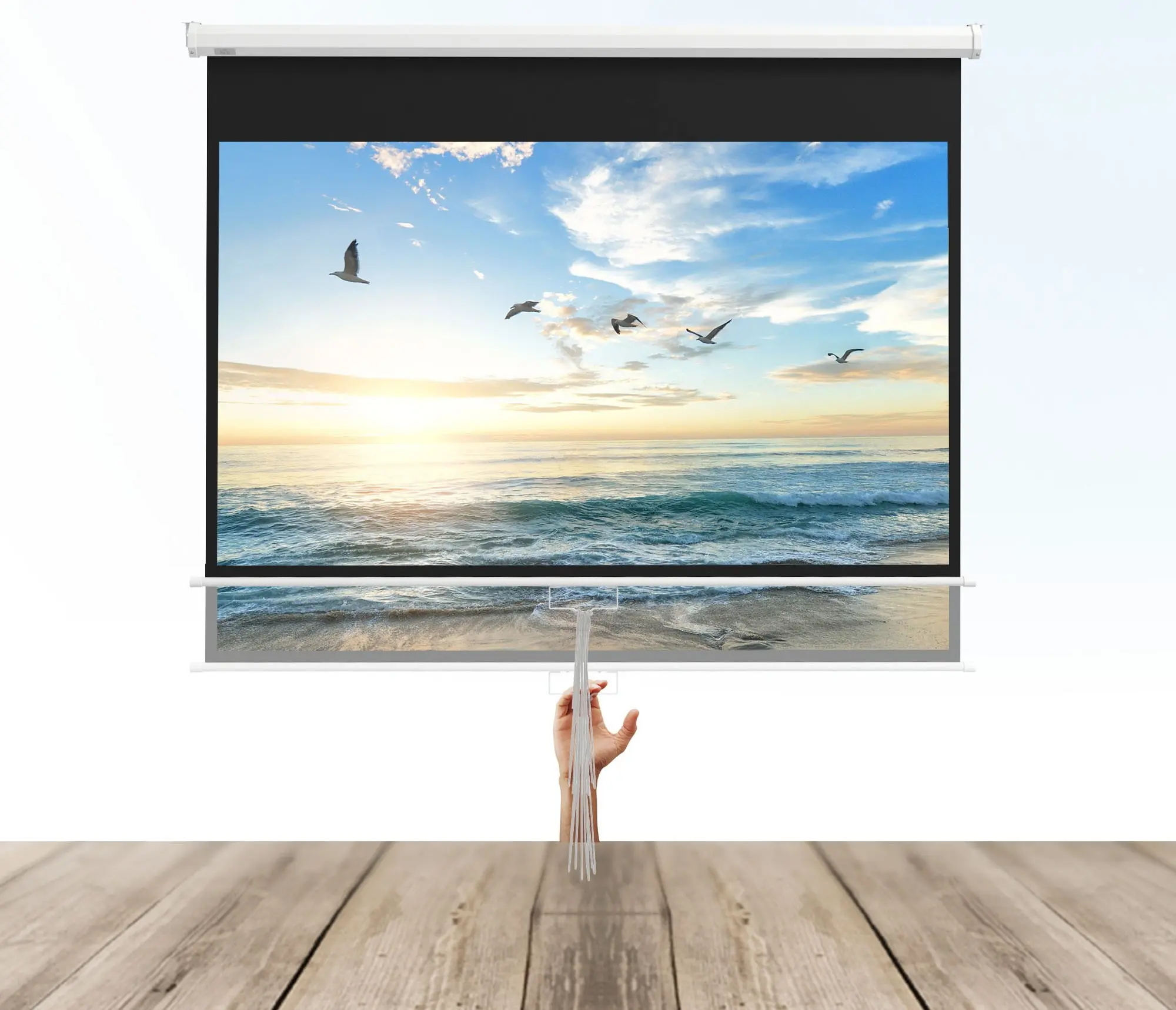 Ecran de proiectie Homcom 001-018V00WT (White) - 4