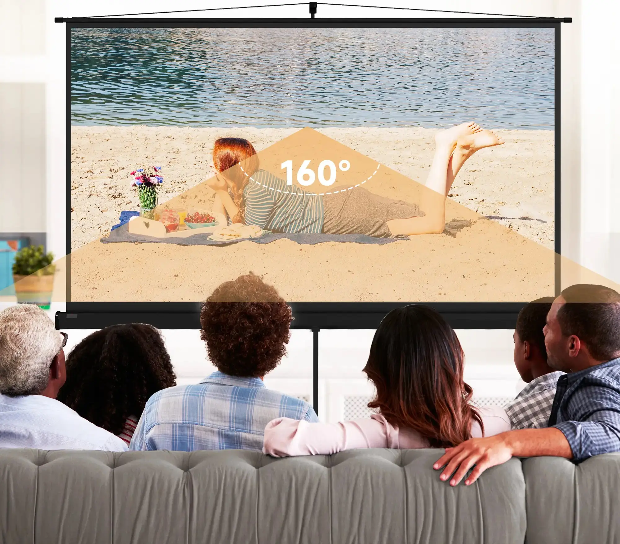 Проекционный экран Homcom 001-019V00BK (Black) - 5