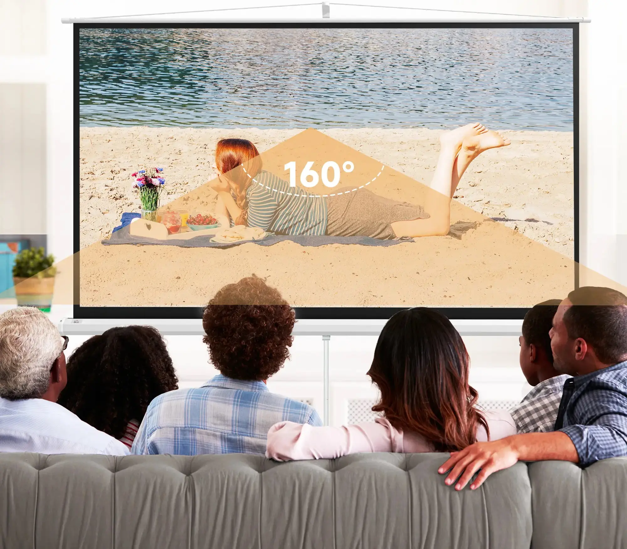 Ecran de proiectie Homcom 001-019V00WT (White) - 5