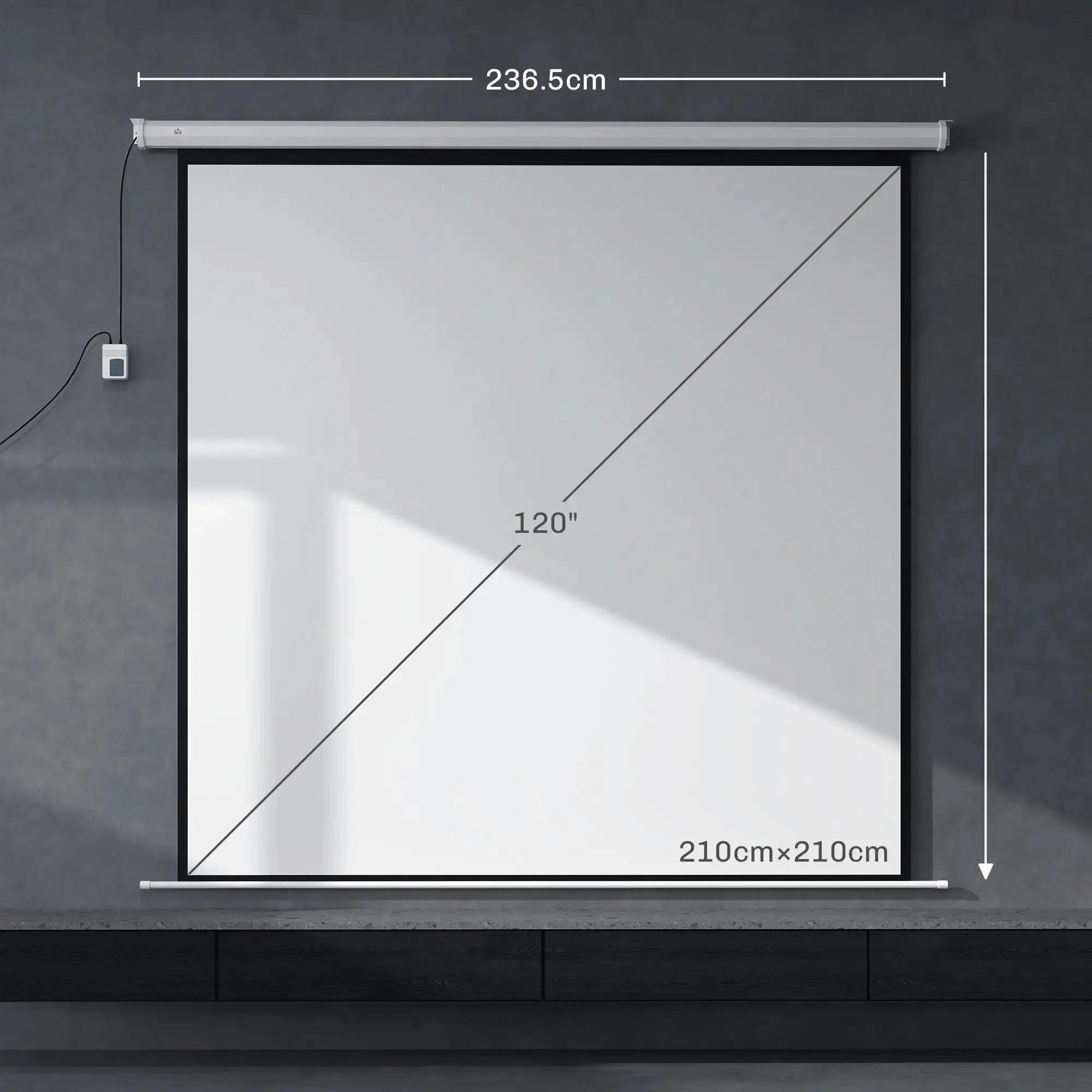 Проекционный экран Homcom 001-024V92WT (White) - 3