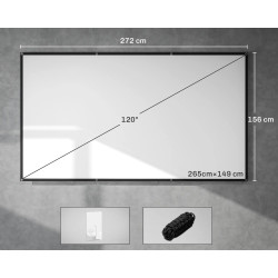 Ecran de proiectie Homcom 001-025V01WT (White) Thumb