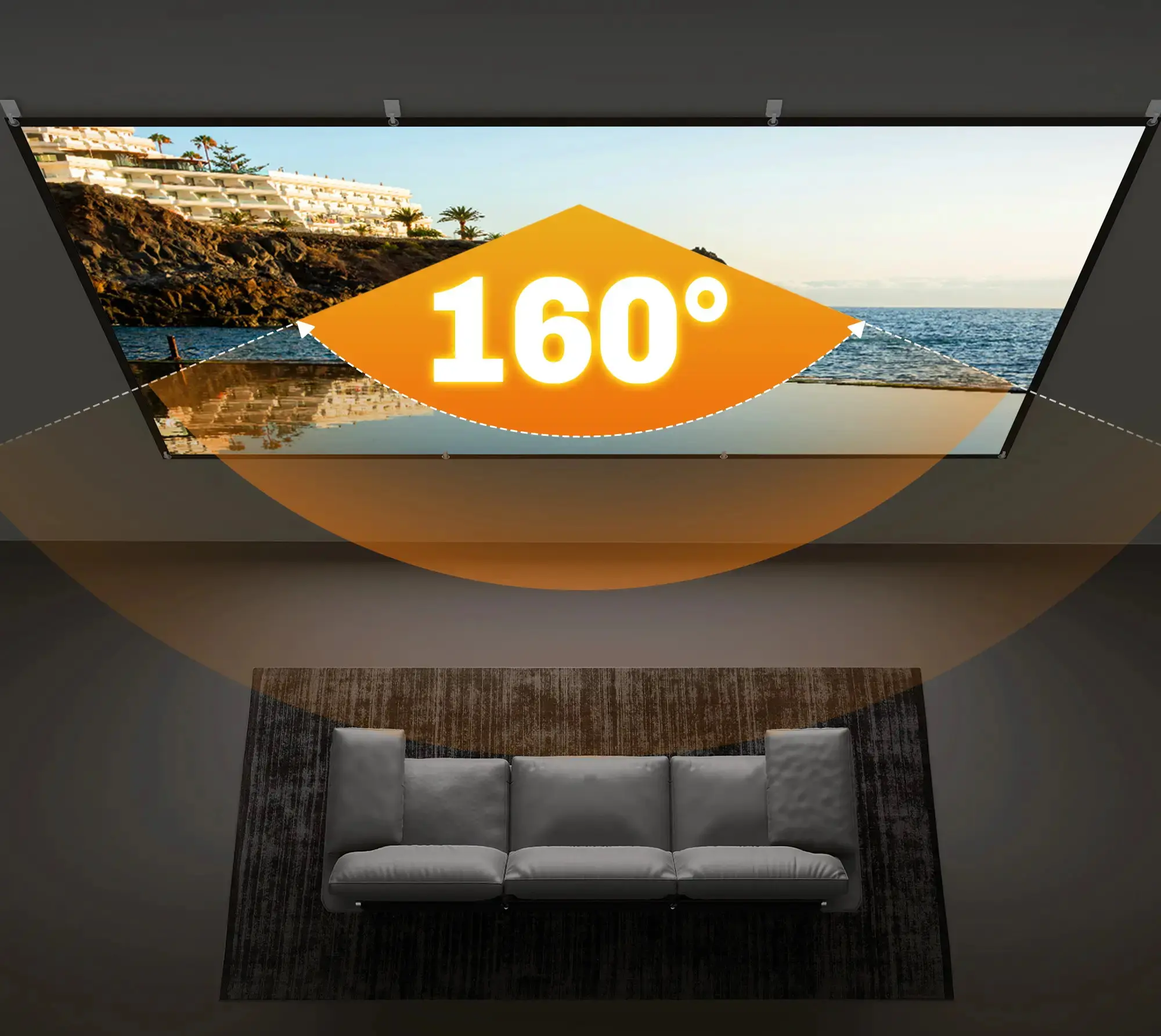 Ecran de proiectie Homcom 001-025V01WT (White) - 4