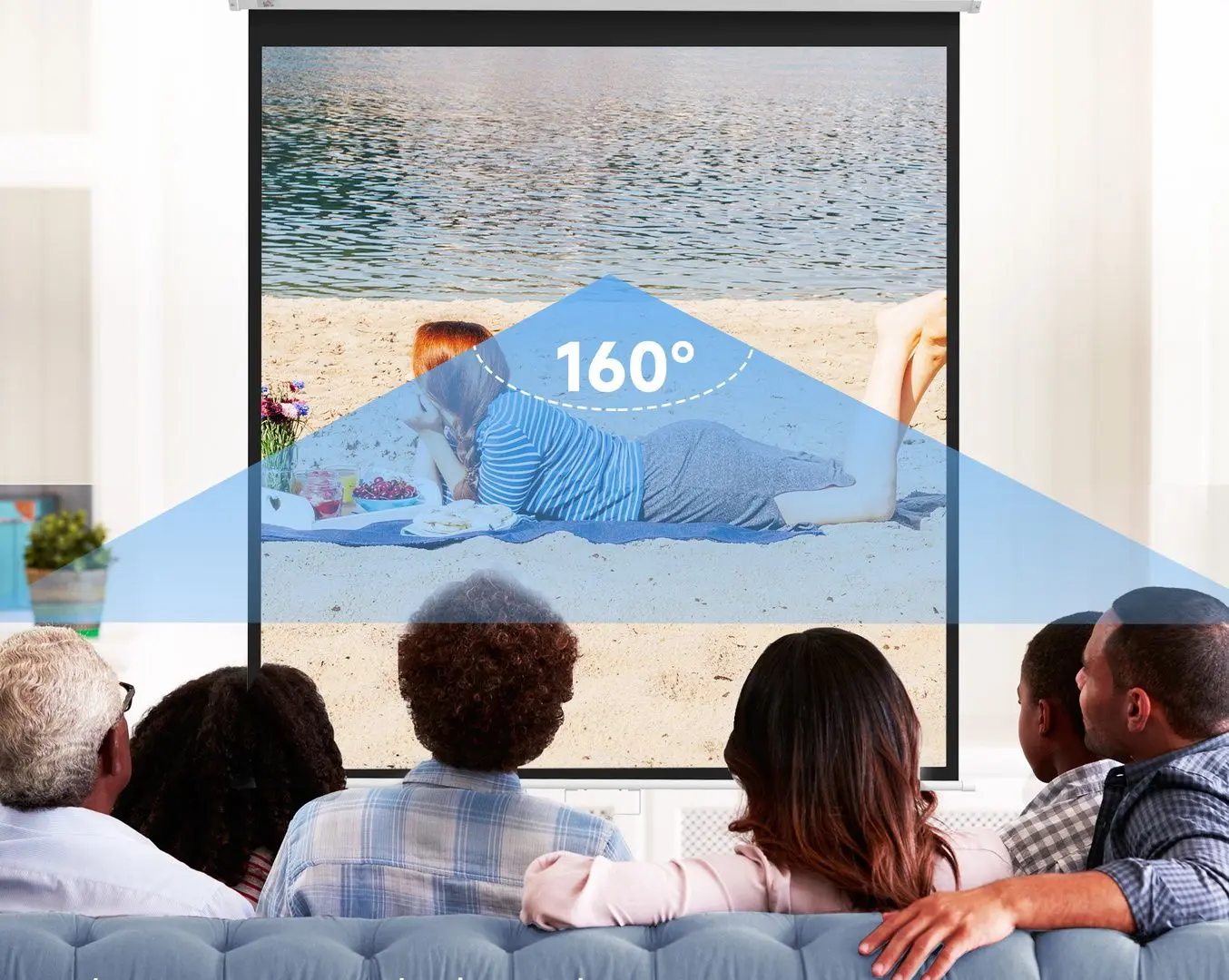 Проекционный экран Homcom 001-016V01WT (White)