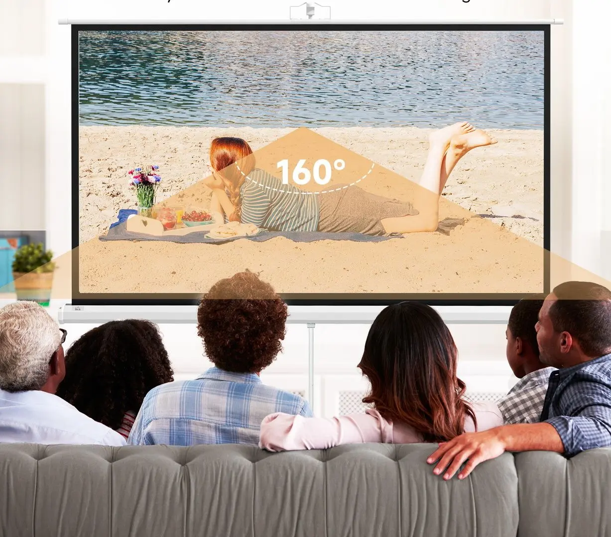 Проекционный экран Homcom 001-019V01WT (White)