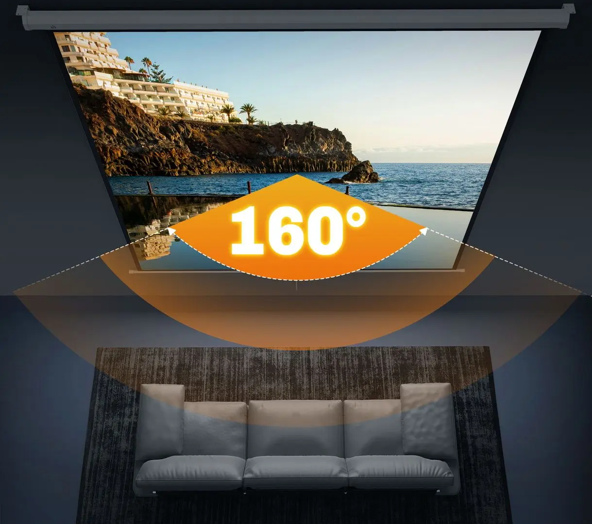 Проекционный экран Homcom 001-022V00WT (White)