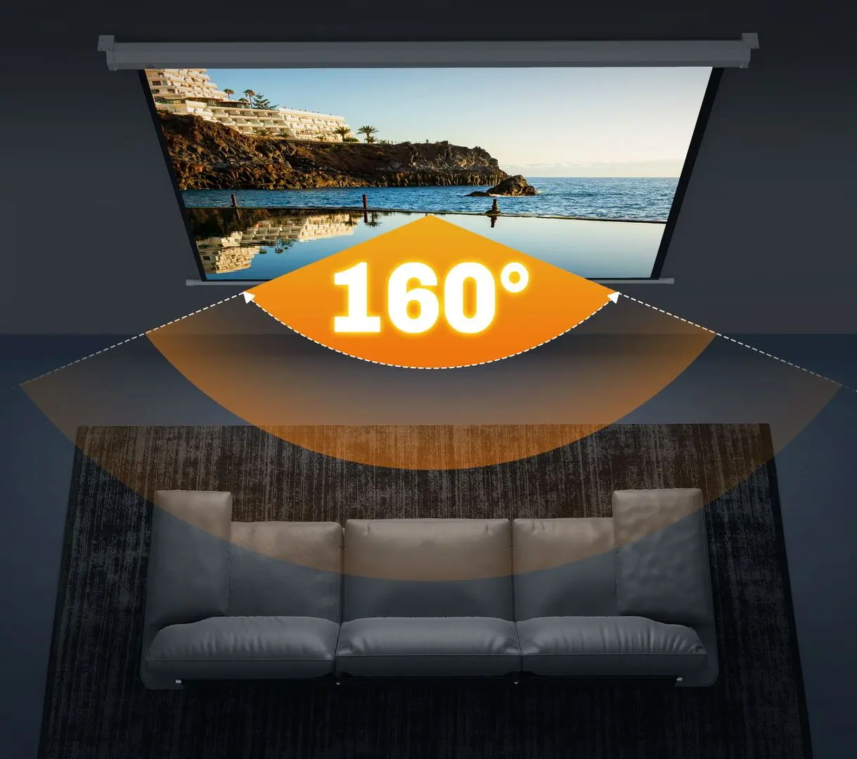 Проекционный экран Homcom 001-023V00WT (White)