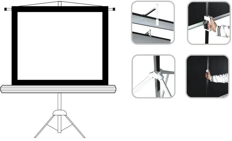 Проекционный экран Maclean MC-680 (White/Black) - 3