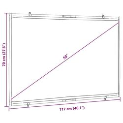 Ecran de proiectie VidaXL 4101027 (White/Black) Thumb
