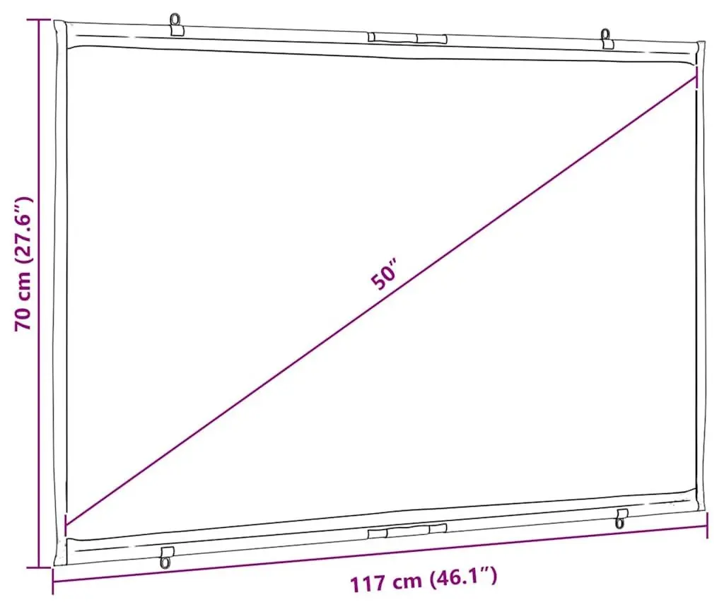 Ecran de proiectie VidaXL 4101027 (White/Black)
