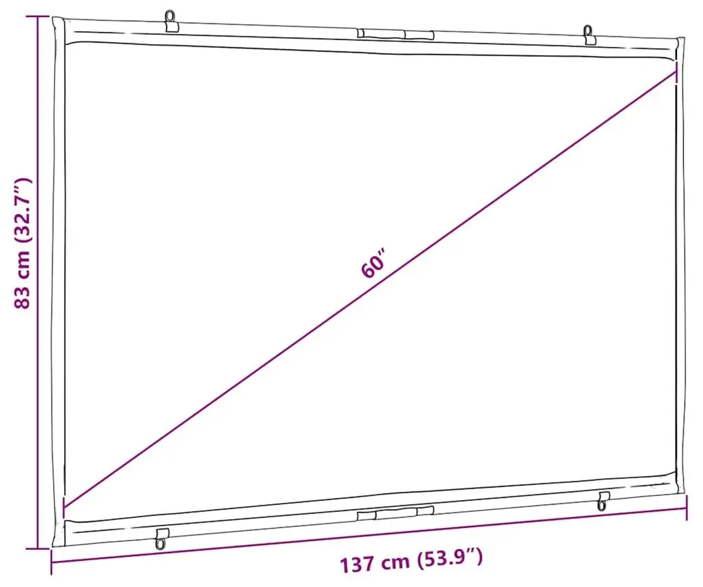 Ecran de proiectie VidaXL 4101028 (White/Black)