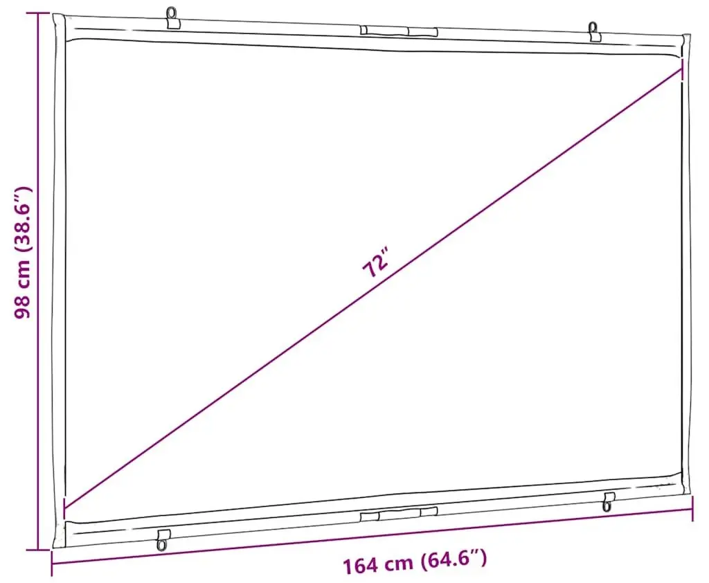 Ecran de proiectie VidaXL 4101029 (White/Black)