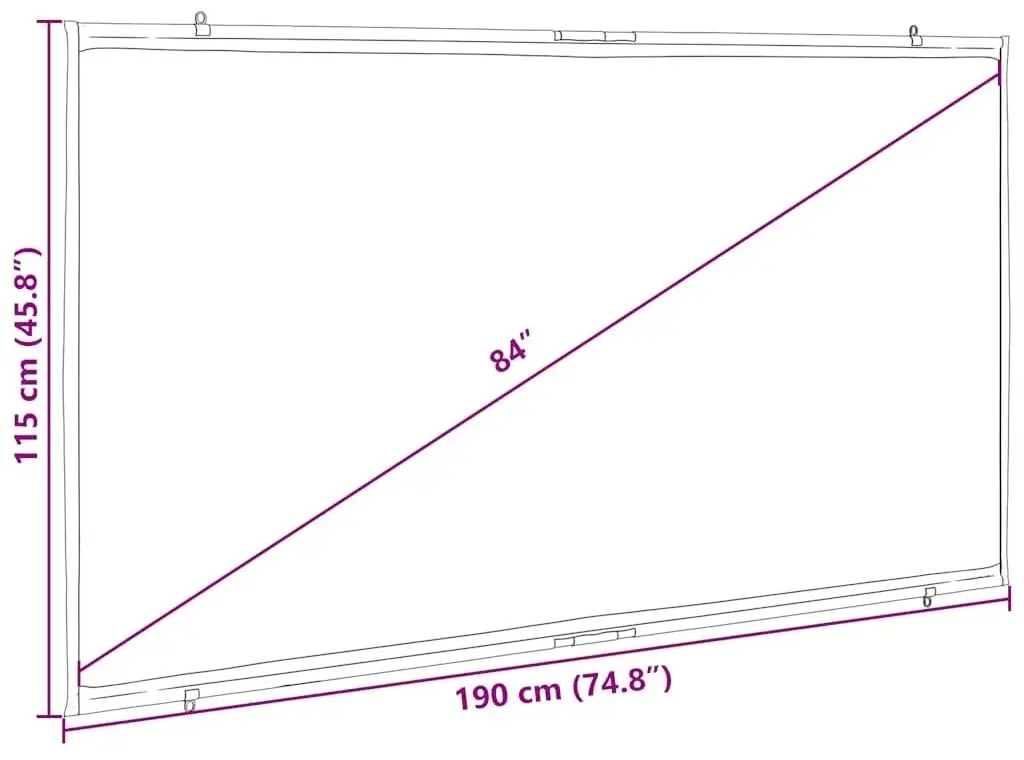 Ecran de proiectie VidaXL 4101030 (White/Black)
