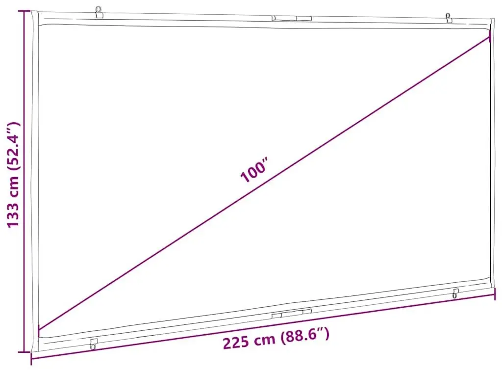 Ecran de proiectie VidaXL 4101032 (White/Black)