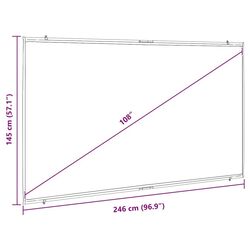 Ecran de proiectie VidaXL 4101033 (White/Black) Thumb