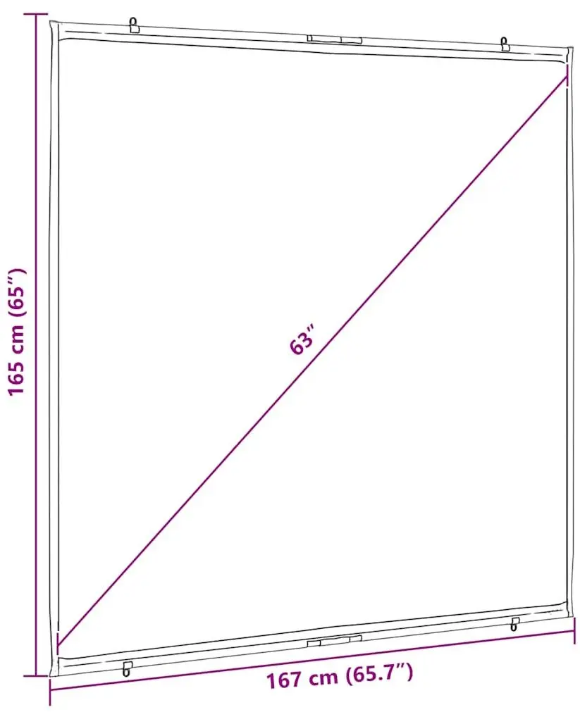 Проекционный экран VidaXL 4101035 (White/Black)