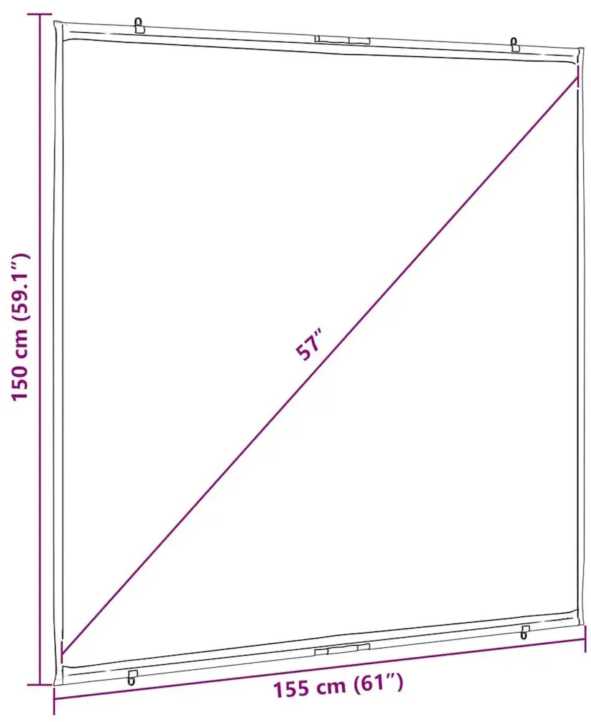 Ecran de proiectie VidaXL 4101037 (White/Black)