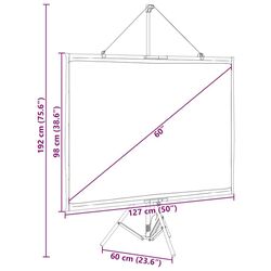Ecran de proiectie VidaXL 4101040 (White/Black) Thumb