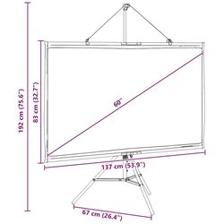 Ecran de proiectie VidaXL 4101046 (White/Black) Thumb