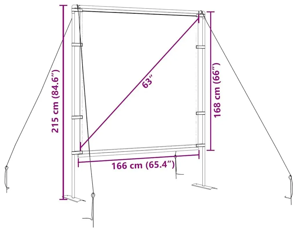 Ecran de proiectie VidaXL 4101056 (White/Black)