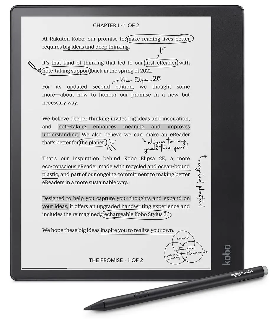 Электронная книга Kobo Elipsa 2E 32GB (Black)