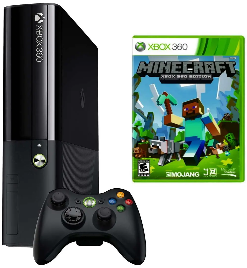 Consola de jocuri Microsoft Xbox 360 4GB + Minecraft (Black)