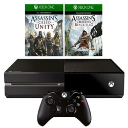 Consola de jocuri Microsoft Xbox One + Assassin's Creed Unity Bundle (Black)