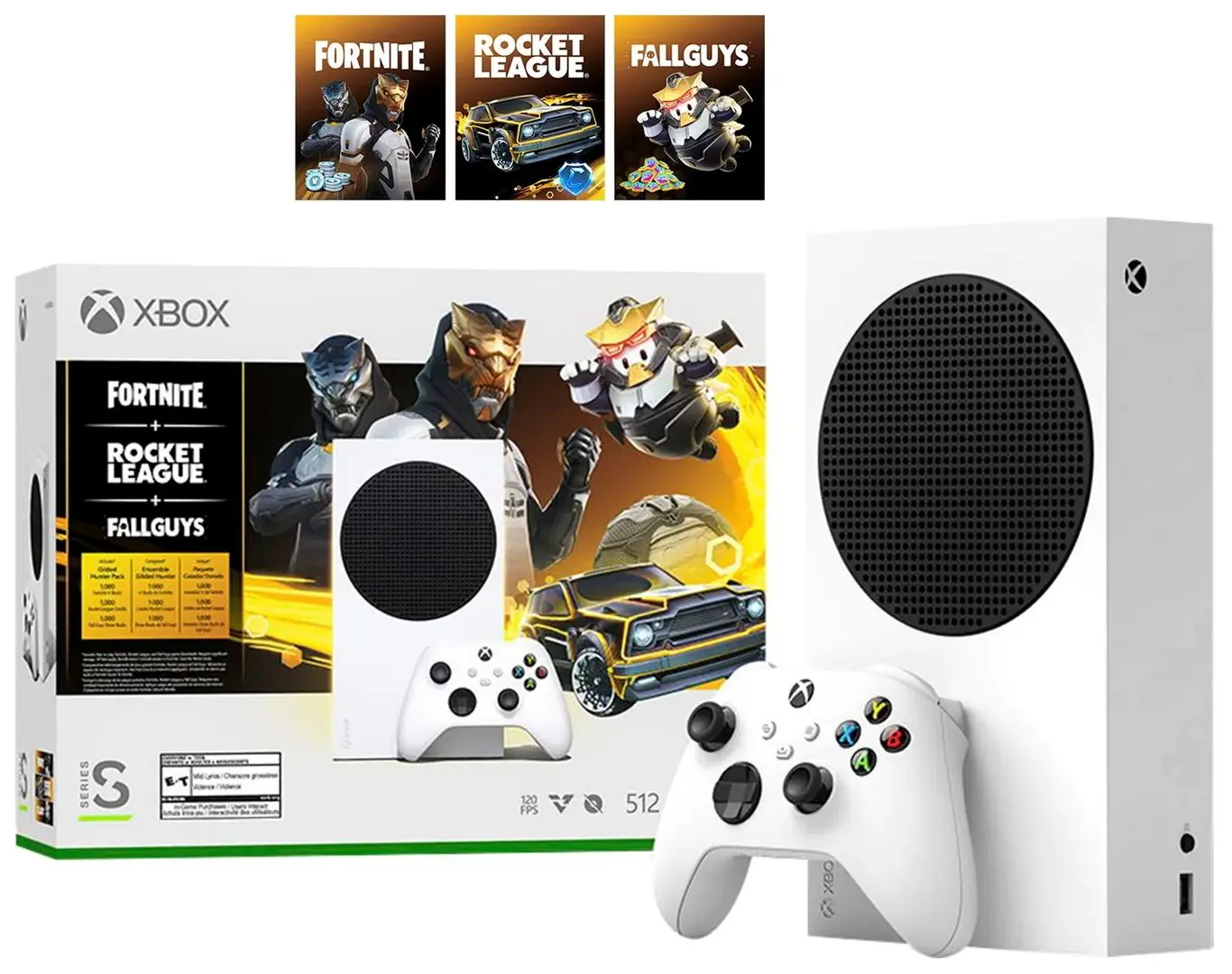 Consola de jocuri Microsoft Xbox Series S 512GB + Holiday Bundle (White)