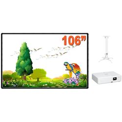 Набор интерактивная доска с проектором Evoboard IB-106RS-NP + Epson CO-W01 + Blackmount VP-18S (Black/White)