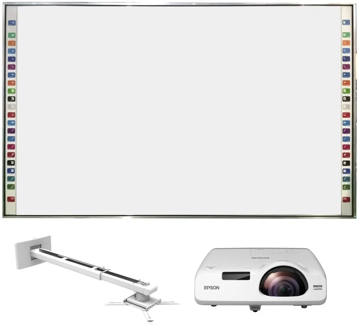 Набор интерактивная доска с проектором Evoboard IB-95Q6 + Epson EB-535W + Blackmount CT-PRB-11M (White)