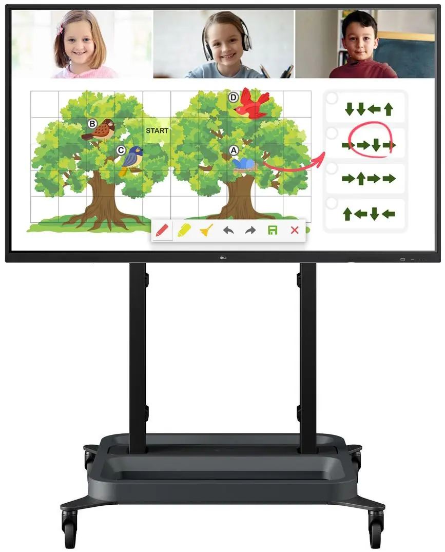 Интерактивная доска LG 65TR3DJ + Vogel's Rise 5205 (Black)