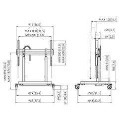 Интерактивная доска с подставкой Smart Technologies GX186-V2 + Vogels Rise 5205 (Black) Thumb